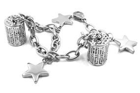 white metal hand bracelet