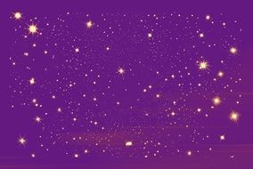 purple starry sky