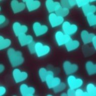 bokeh hearts blue wallpaper