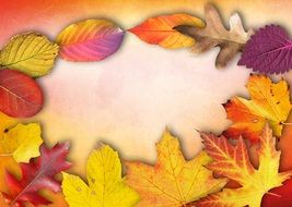 autumn banner with frame