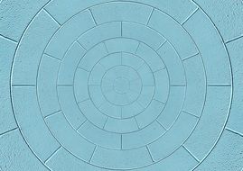 stones patch in circles sidewalk
