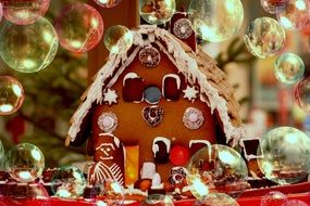 gingerbread house for decoration to the new year