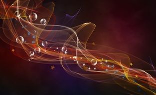 abstract curly bubbles background