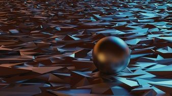 wallpaper design 3d sphere metal