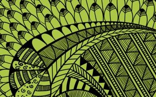 creative pattern on the green background
