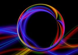 iridescent graphic sphere