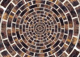 natural stones patch circle arches pattern
