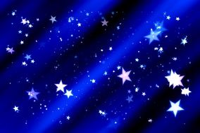 white stars on the blue background