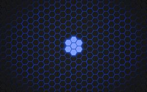 hexagons blue wallpaper design