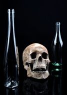death skull glass simplicity dark