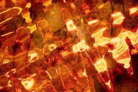 abstract fire light distorted