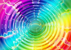 wave colorful color concentric