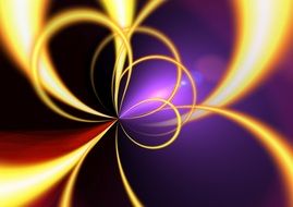 glowing spiral on a colorful background