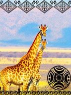 giraffe africa safari summer sun