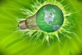 light bulb globe flashes background