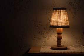 night lamp on the table