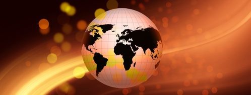 globe bokeh background earth world monochrome