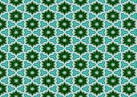 kaleidoscope with green flowers