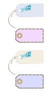 tags baby scrapbook soft blue