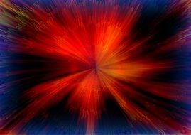 abstract image of bright red flare