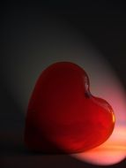 red glass symbol of love