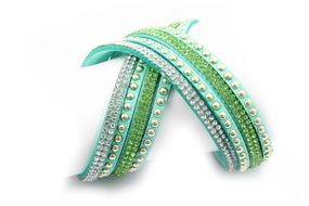 fashion jewelry bracelet green white swarovski crystals