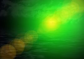 background green water wave light