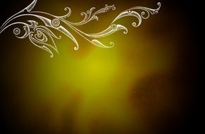 white pattern on a yellow background