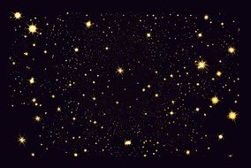 night sky with gold stars