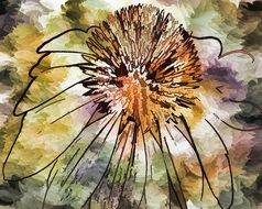 creative abstract pattern flowers decoration digital art