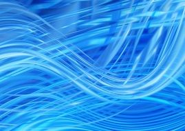 wave motion on a blue background