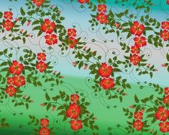 decorative floral background digital painting