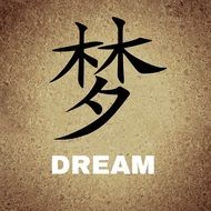 chinese characters background dream