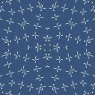 blue background with fleur de lys pattern