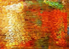 shiny brick wall pattern textured