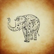 elephant background pattern brown