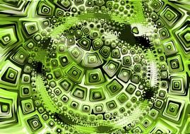 abstract retro green form fractal