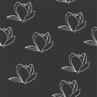 magnolia seamless pattern flower