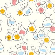 pattern pocket flowers whale