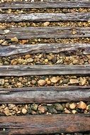 track planks wood texture stone