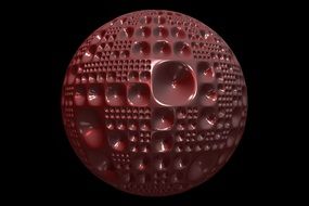 sphere ball dimple texture shiny