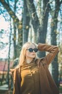 beauty young model blonde hair style look