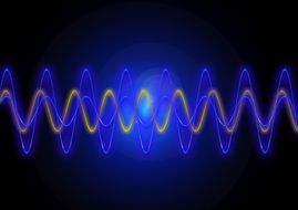 light blue frequency sine physics