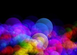 background with colorful transparent bubbles