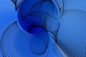 waving blue fractal lines