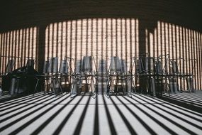 chairs storage pattern shadows