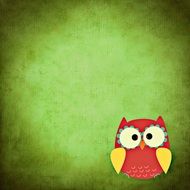 owl colorful funny background