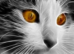 cat fractal design background