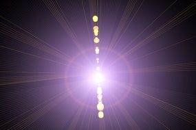 lens flare on a black background