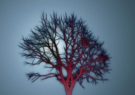 tree kahl abstract background